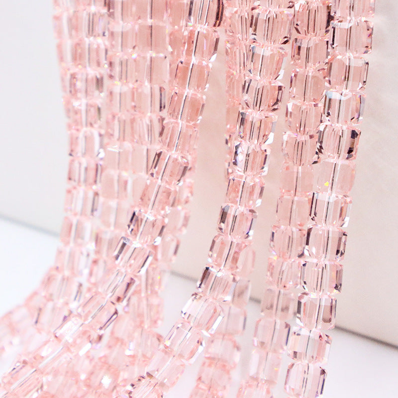 Premium 4/6/8mm Cube Crystal Beads - Serenity Monochrome Collection