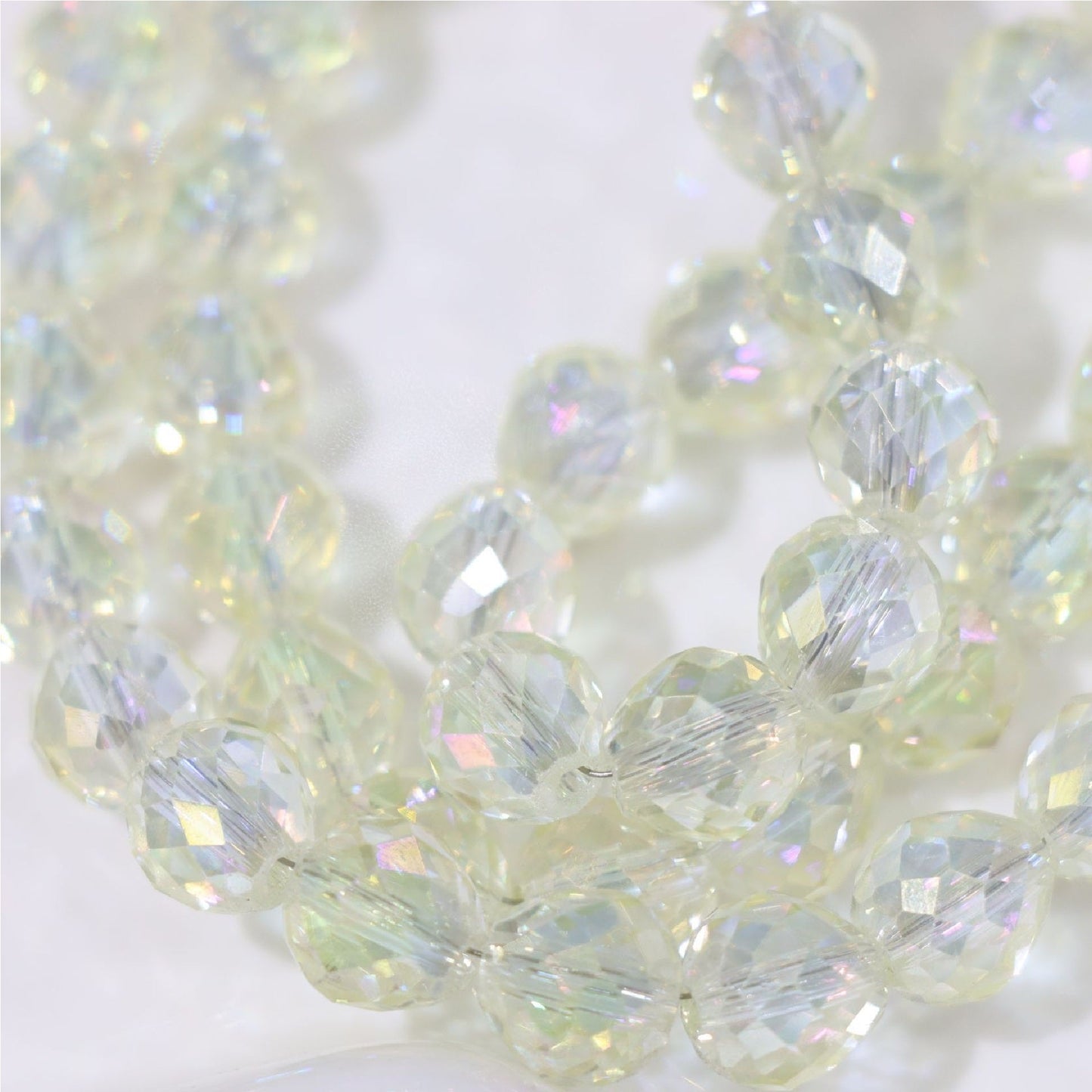 Premium 8/10mm Fat Teardrop Strawberry Crystals Beads