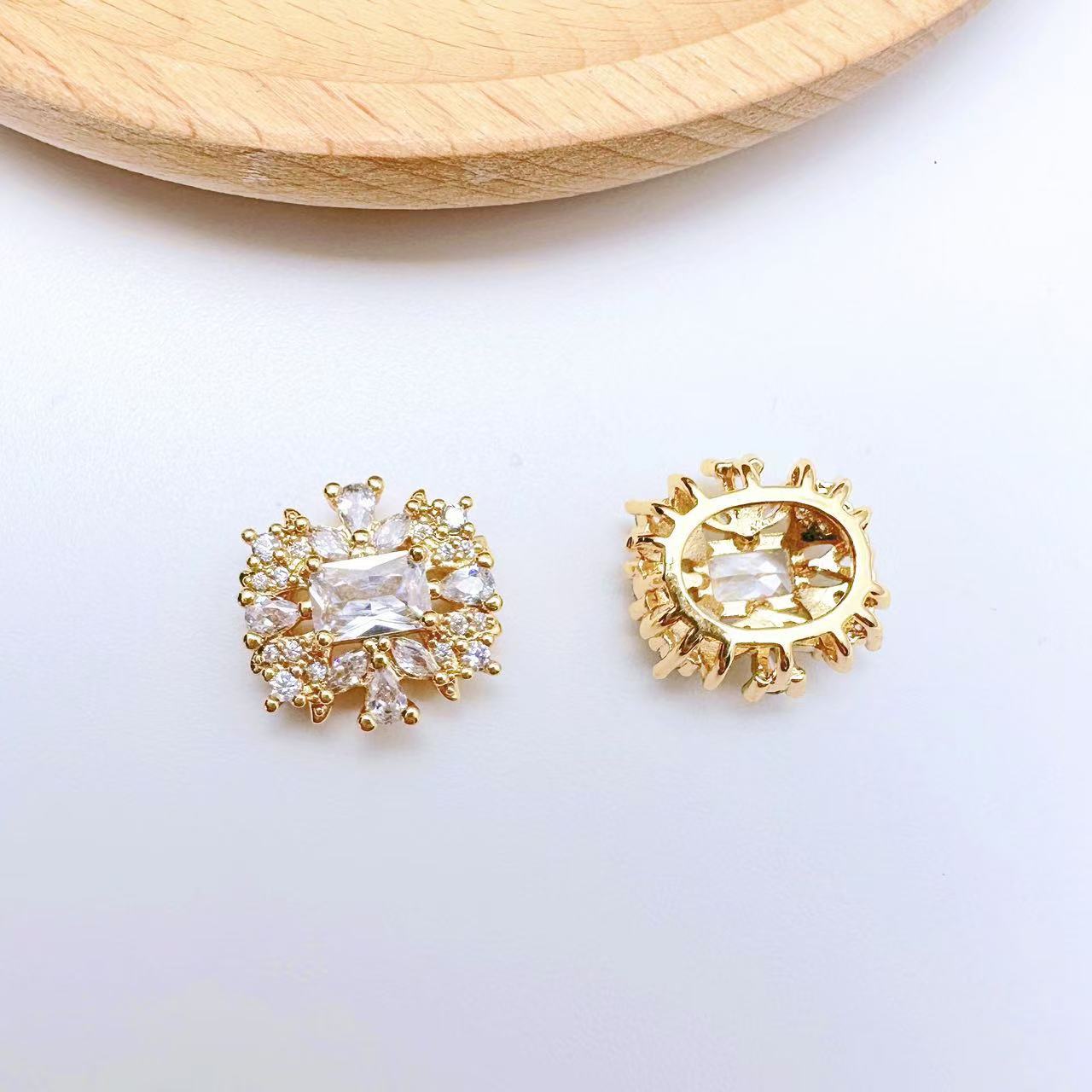 Square CZ Spacer Bead