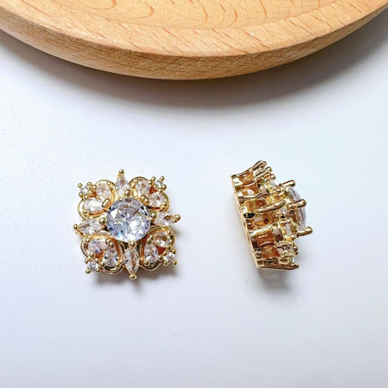 Square CZ Spacer Bead