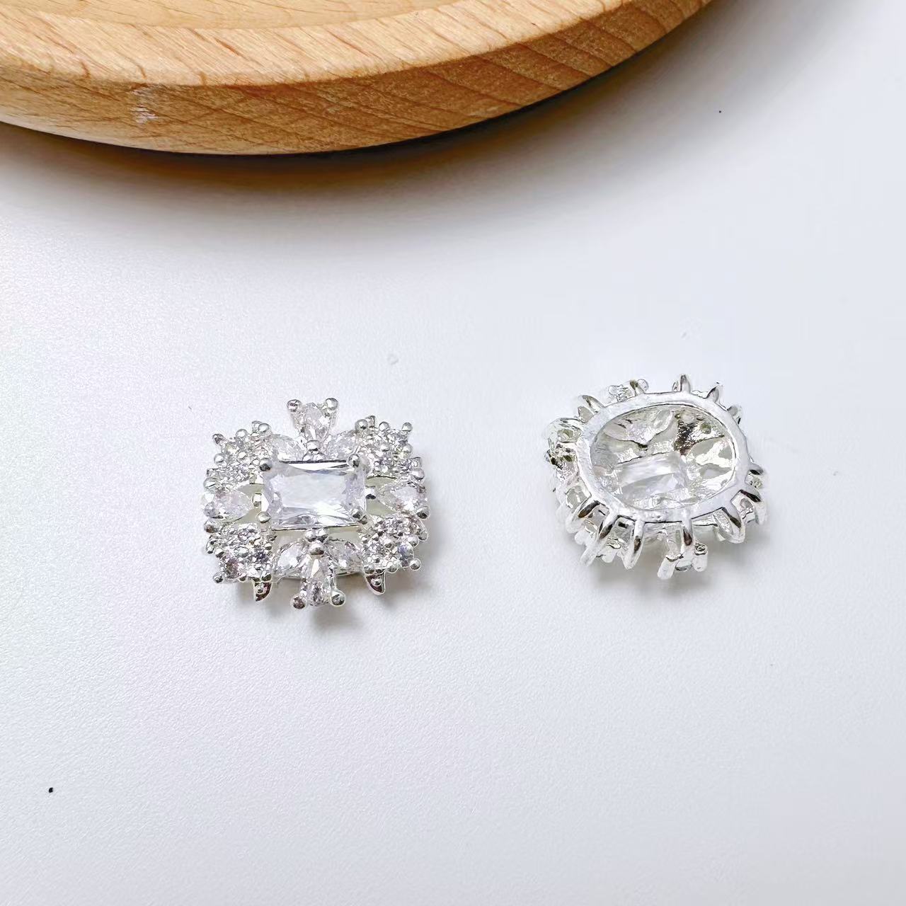 Square CZ Spacer Bead