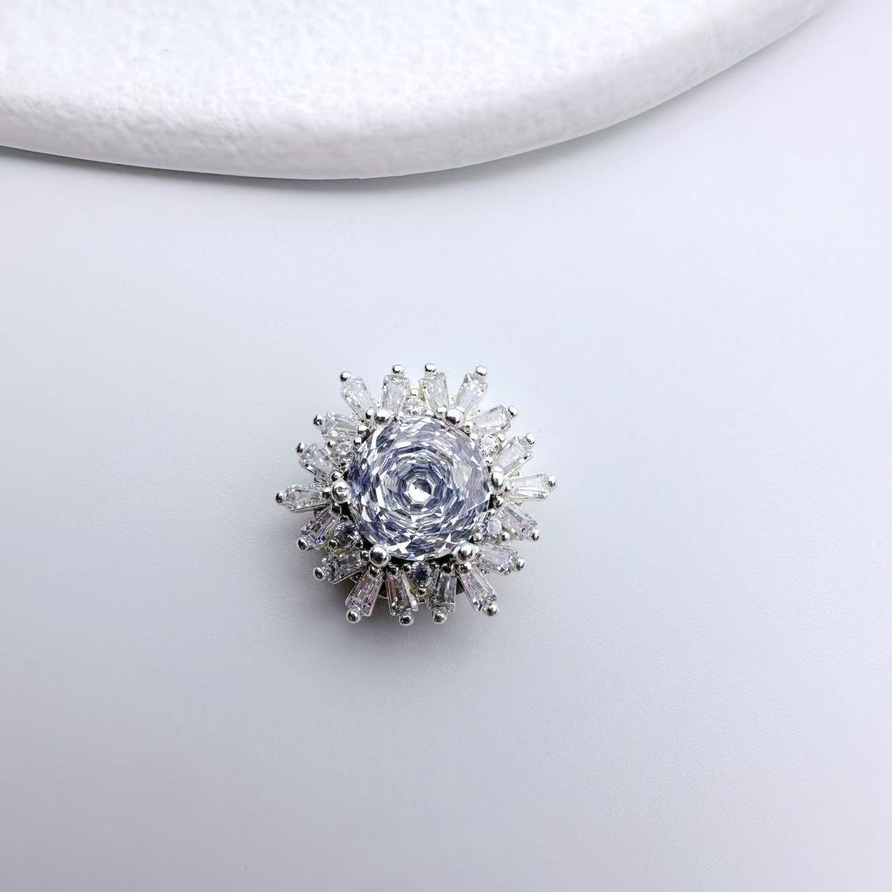Rose Cut CZ Spacer Bead