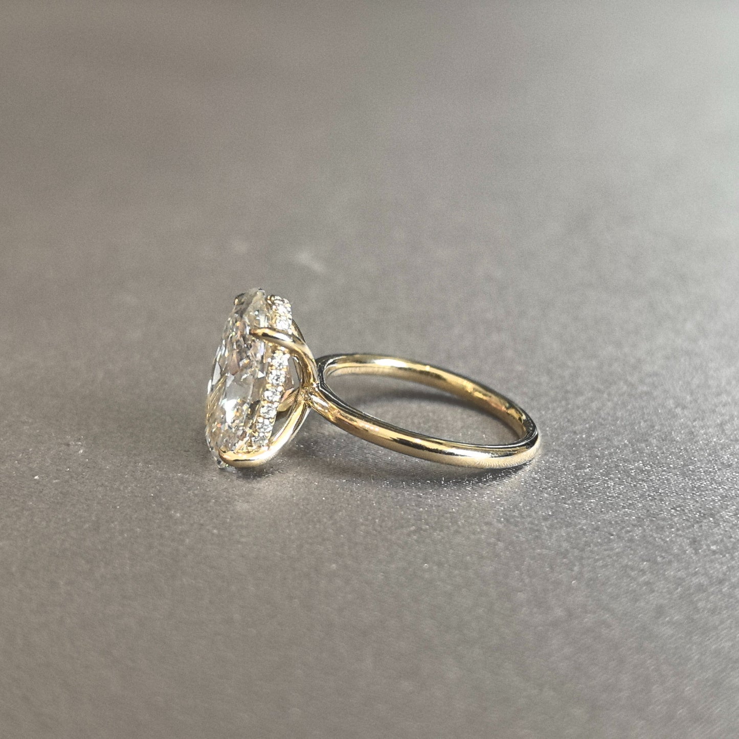 Oval Cut Lab Diamond Ring | Hidden Halo Design | Timeless Solitaire | Understated Luxury
