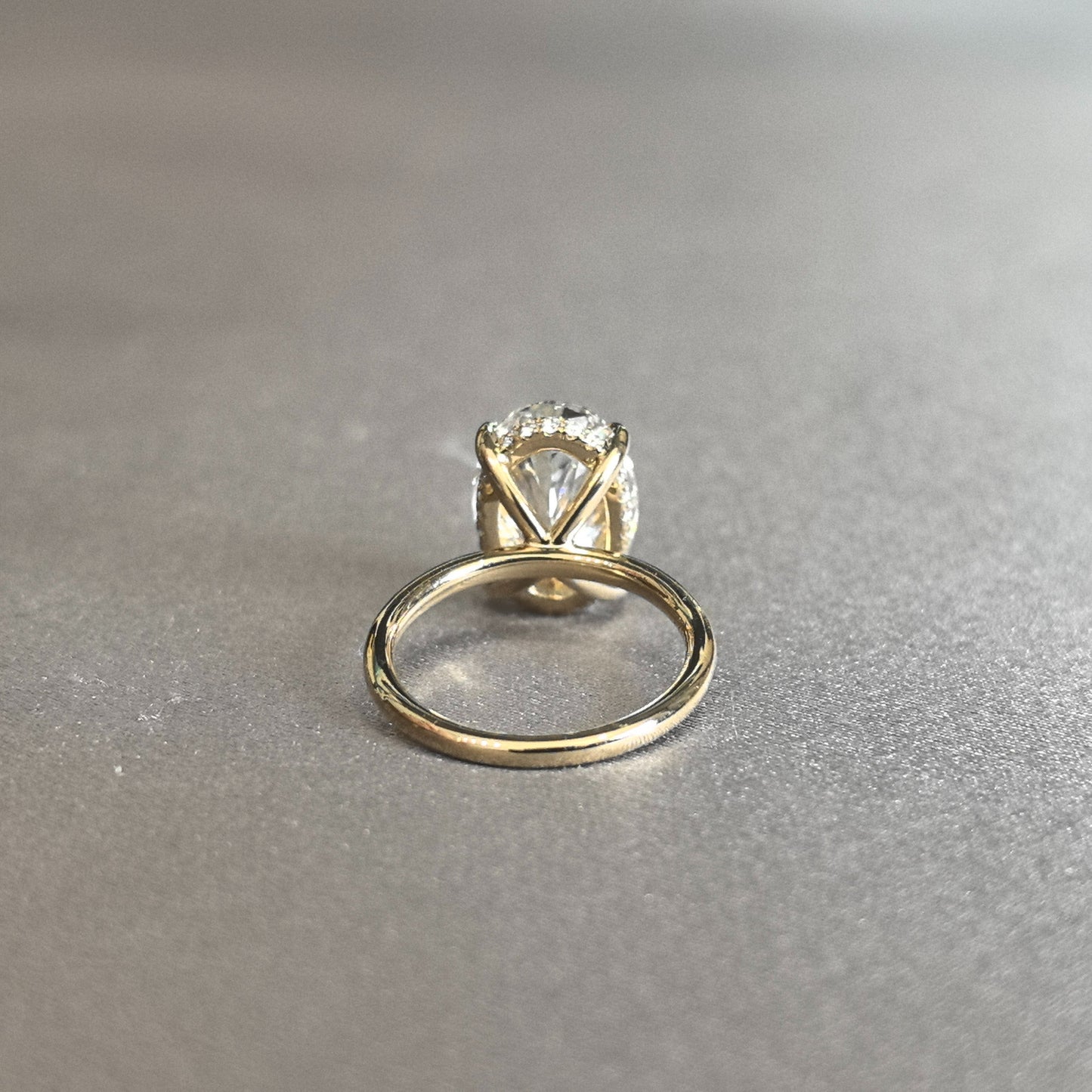 Oval Cut Lab Diamond Ring | Hidden Halo Design | Timeless Solitaire | Understated Luxury