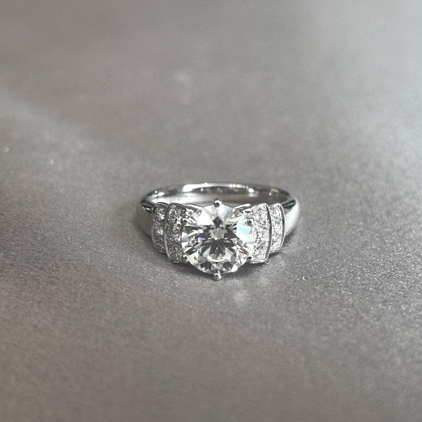 Round Cut Lab Diamond Ring | Six-Prong | Double Halo Brilliance | Ultimate Sparkle