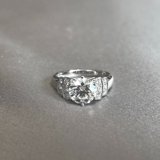 Round Cut Lab Diamond Ring | Six-Prong | Double Halo Brilliance | Ultimate Sparkle