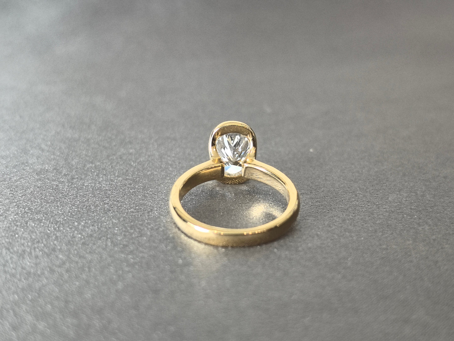 Oval Lab Grown Diamond Ring | Wrap-Around Band