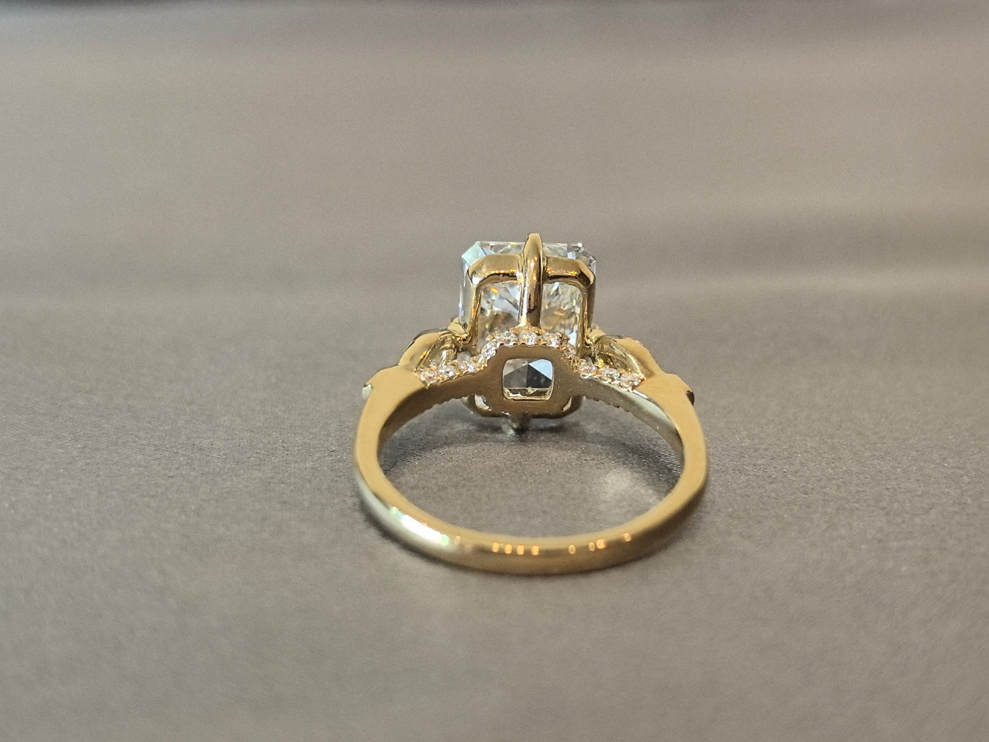 Radiant-Center Ring with Marquise Sidestones