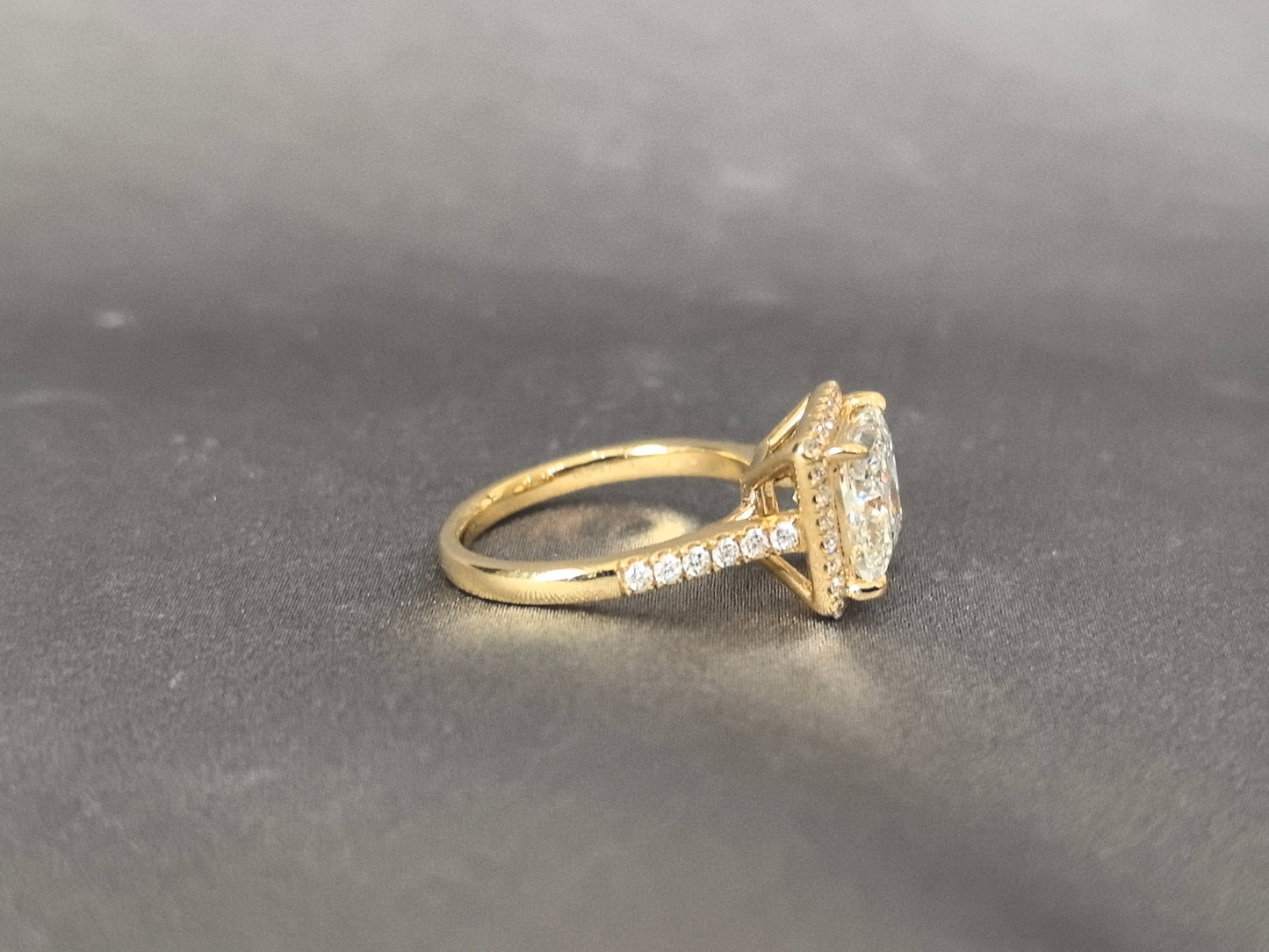 Princess Halo Half Eternity Ring | Double Sparkle Design | Modern Brilliance | Lab-Grown Diamonds