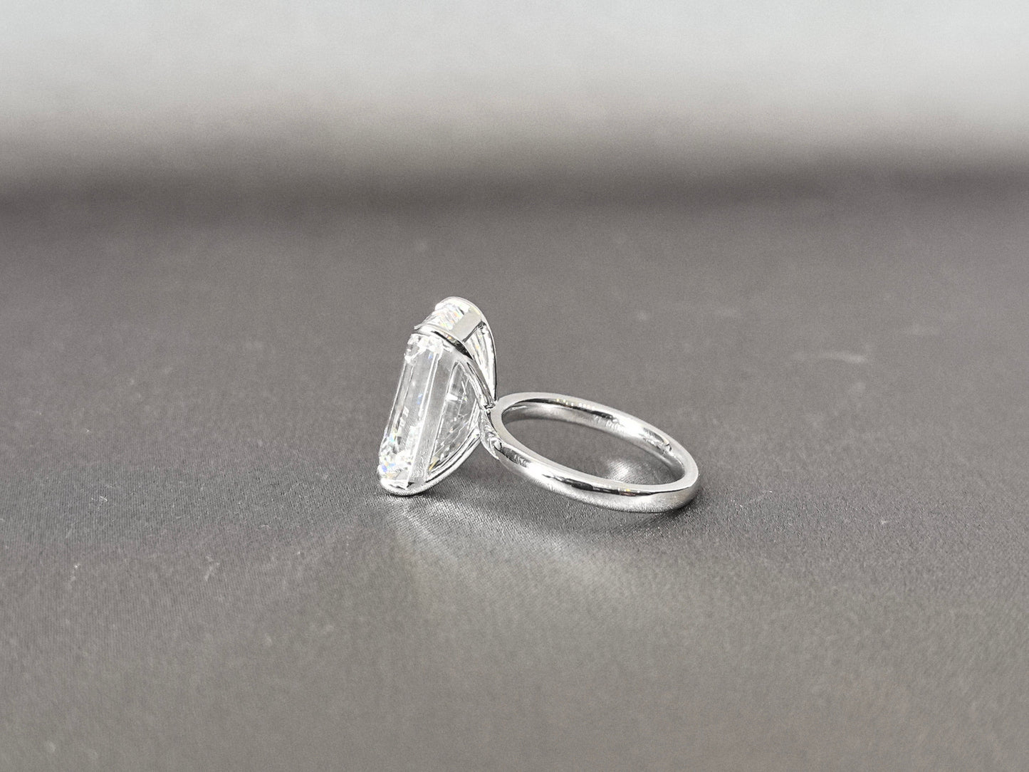 Emerald Cut Lab Grown Diamond Ring | Solitaire Setting | 4-Prong | 14K Gold | Timeless Simplicity