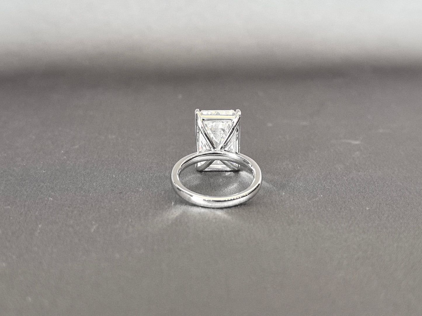 Emerald Cut Lab Grown Diamond Ring | Solitaire Setting | 4-Prong | 14K Gold | Timeless Simplicity