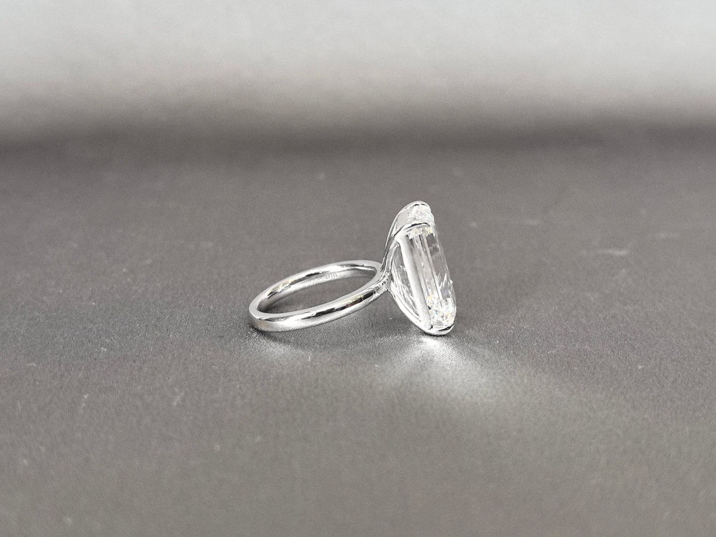 Emerald Cut Lab Grown Diamond Ring | Solitaire Setting | 4-Prong | 14K Gold | Timeless Simplicity