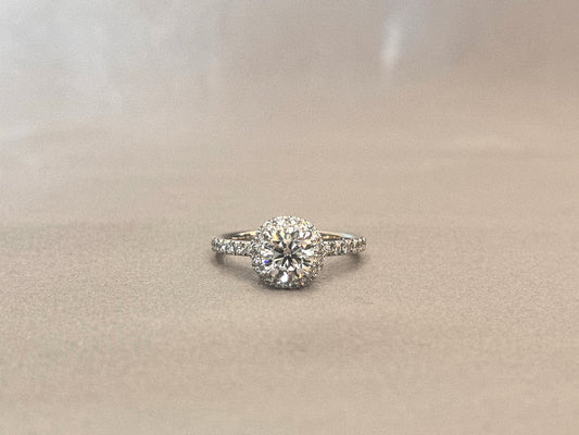 Round Cut Lab Diamond Full Eternity Ring | Double Halo Setting | Luxurious & Ethical