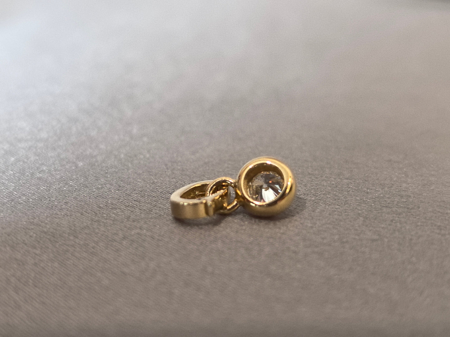 0.3ct Lab Diamond Bezel Pendant | Adorable & Timeless | 14K Gold Necklace