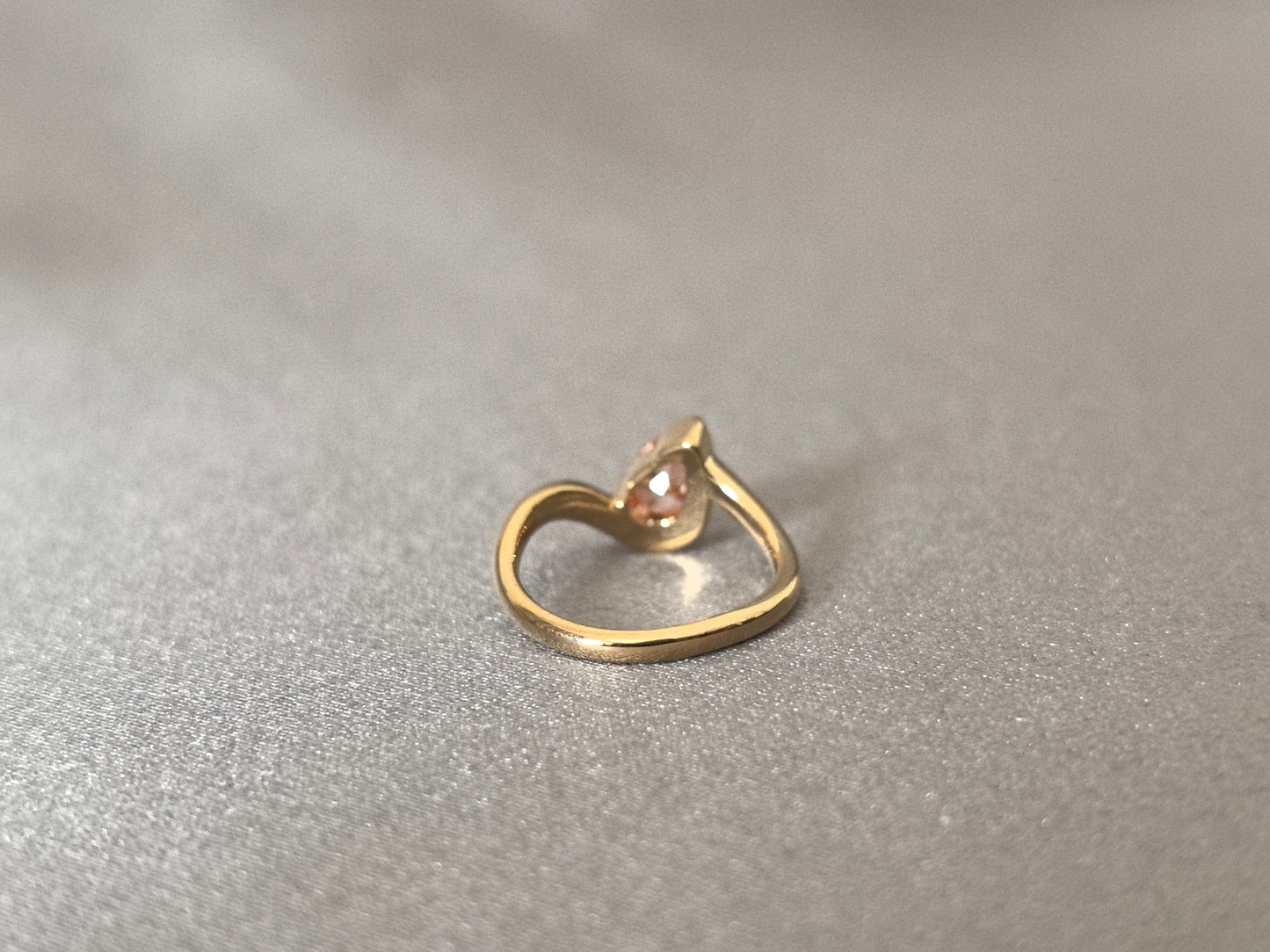 0.40ct Pink Pear Lab-Grown Diamond Pinky Ring