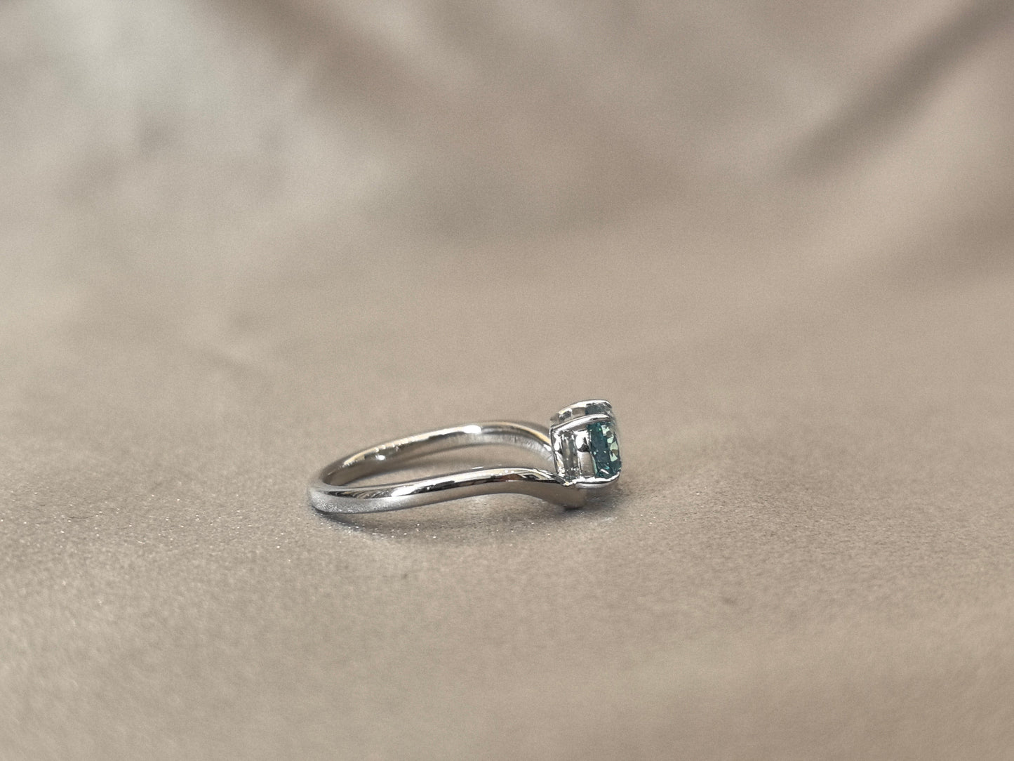 1.20ct Blue Pear-Shaped Solitaire Lab Diamond Ring in 14K Gold