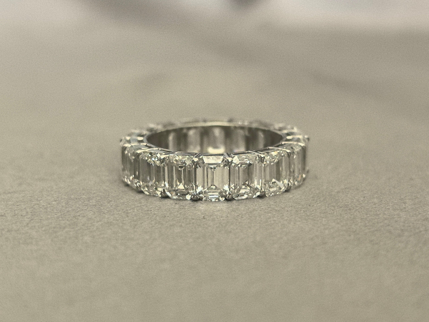 0.50ct Full Eternity Emerald Cut Lab Diamond Band | Substantial 18K Gold Ring
