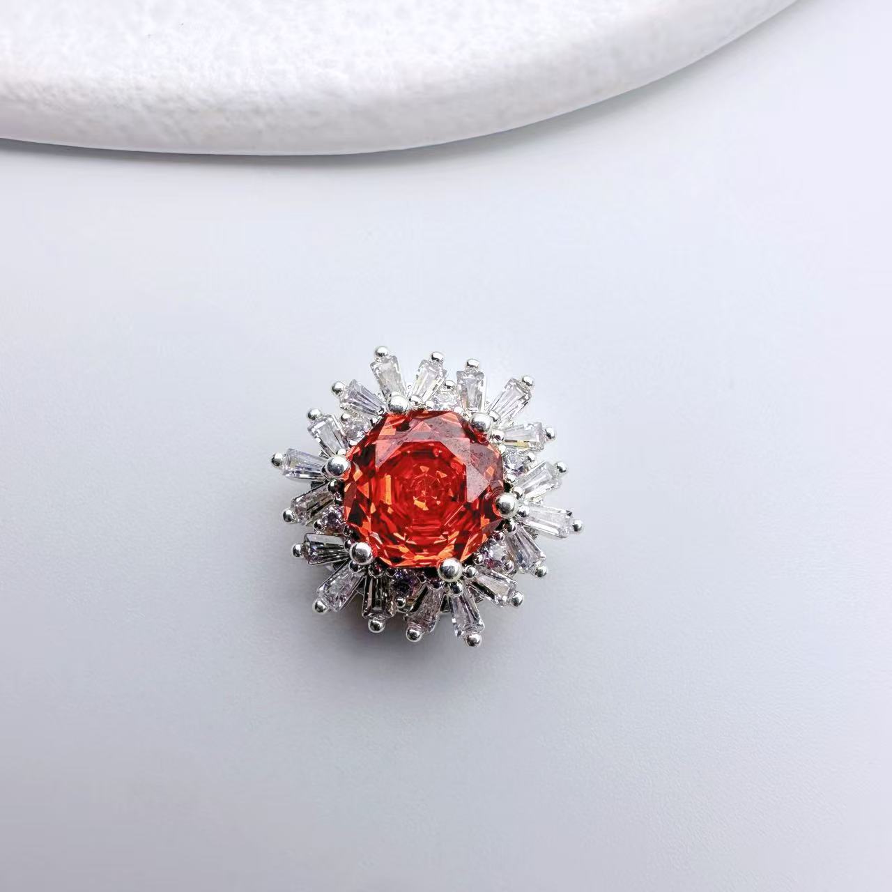 Rose Cut CZ Spacer Bead