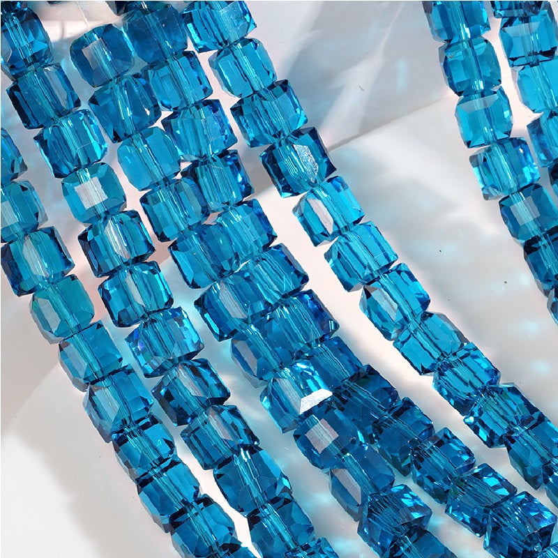 Premium 4/6/8mm Cube Crystal Beads - Serenity Monochrome Collection