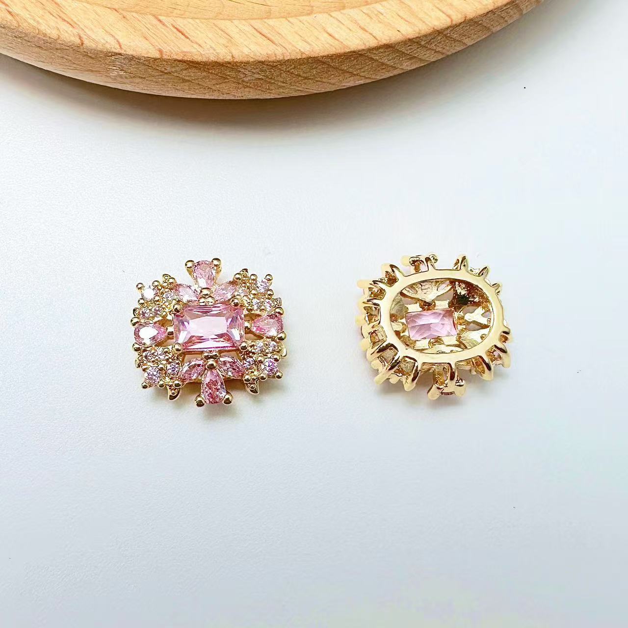 Square CZ Spacer Bead