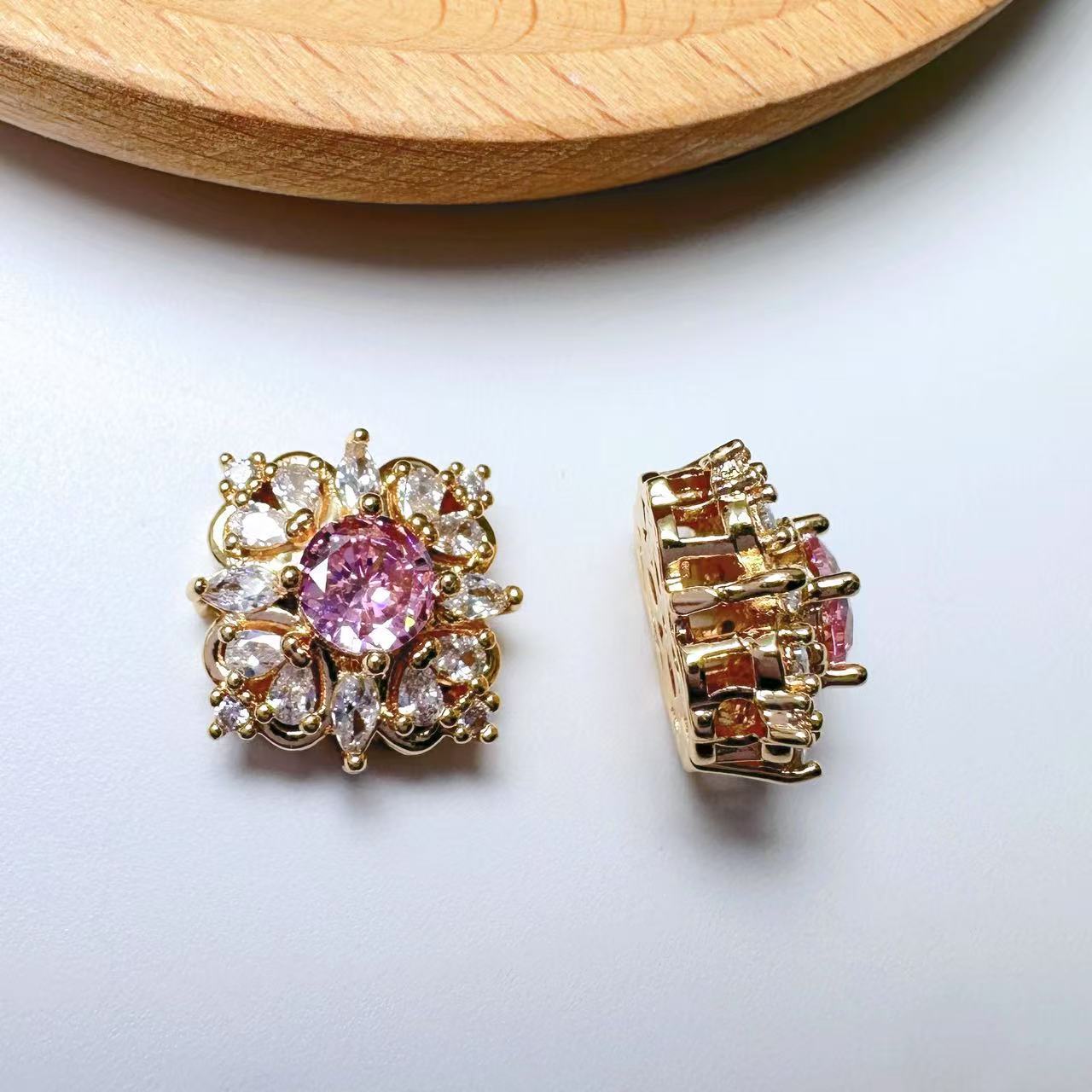 Square CZ Spacer Bead