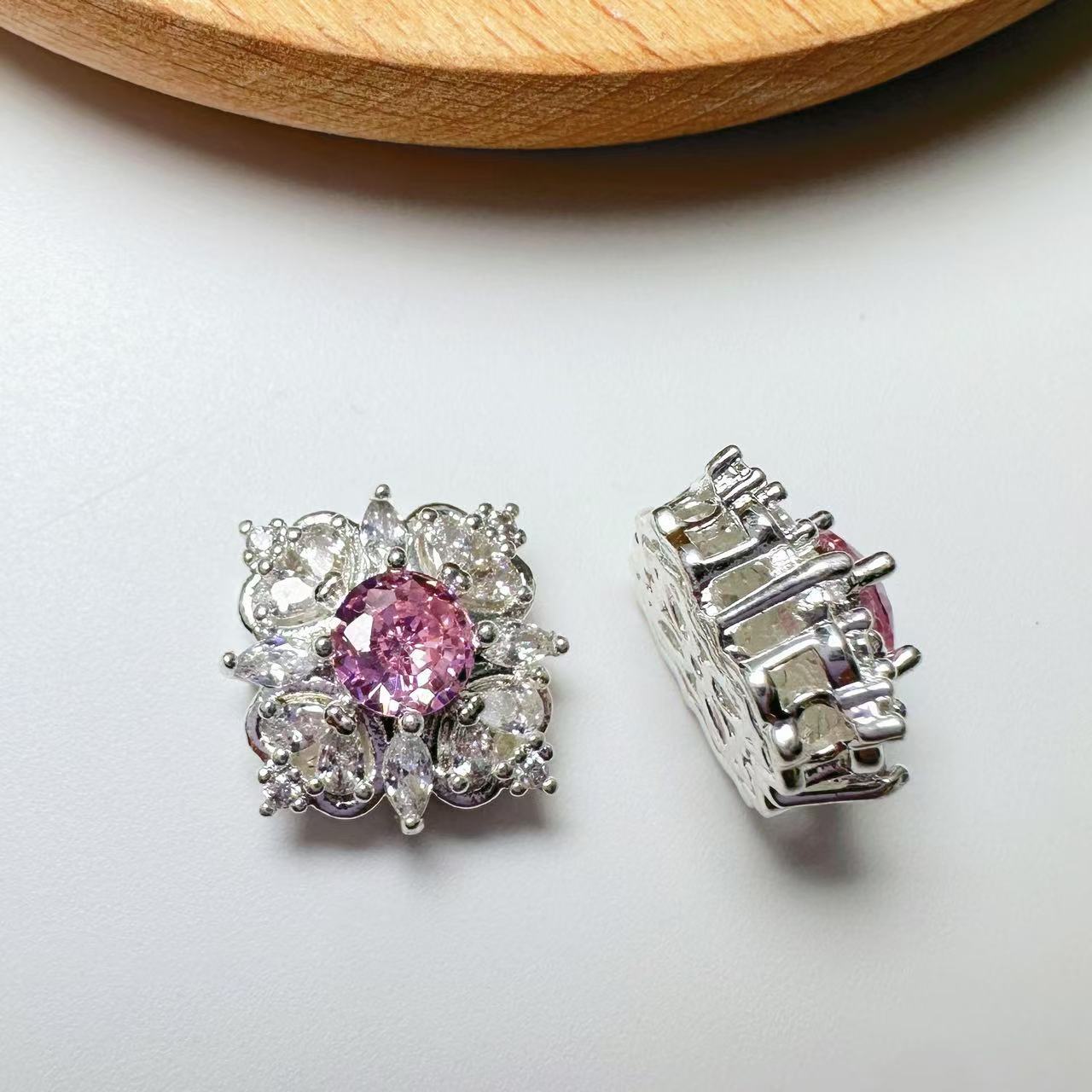 Square CZ Spacer Bead