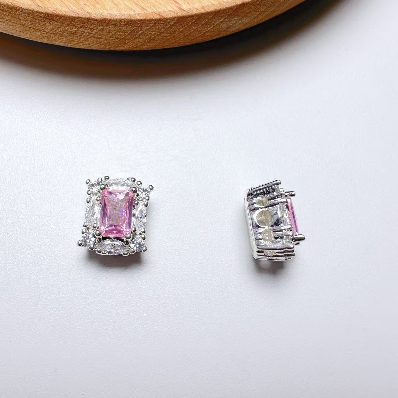 Rectangle Cut CZ Spacer Bead
