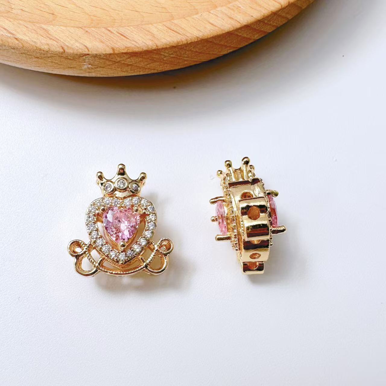 Crown Shape CZ Spacer Bead