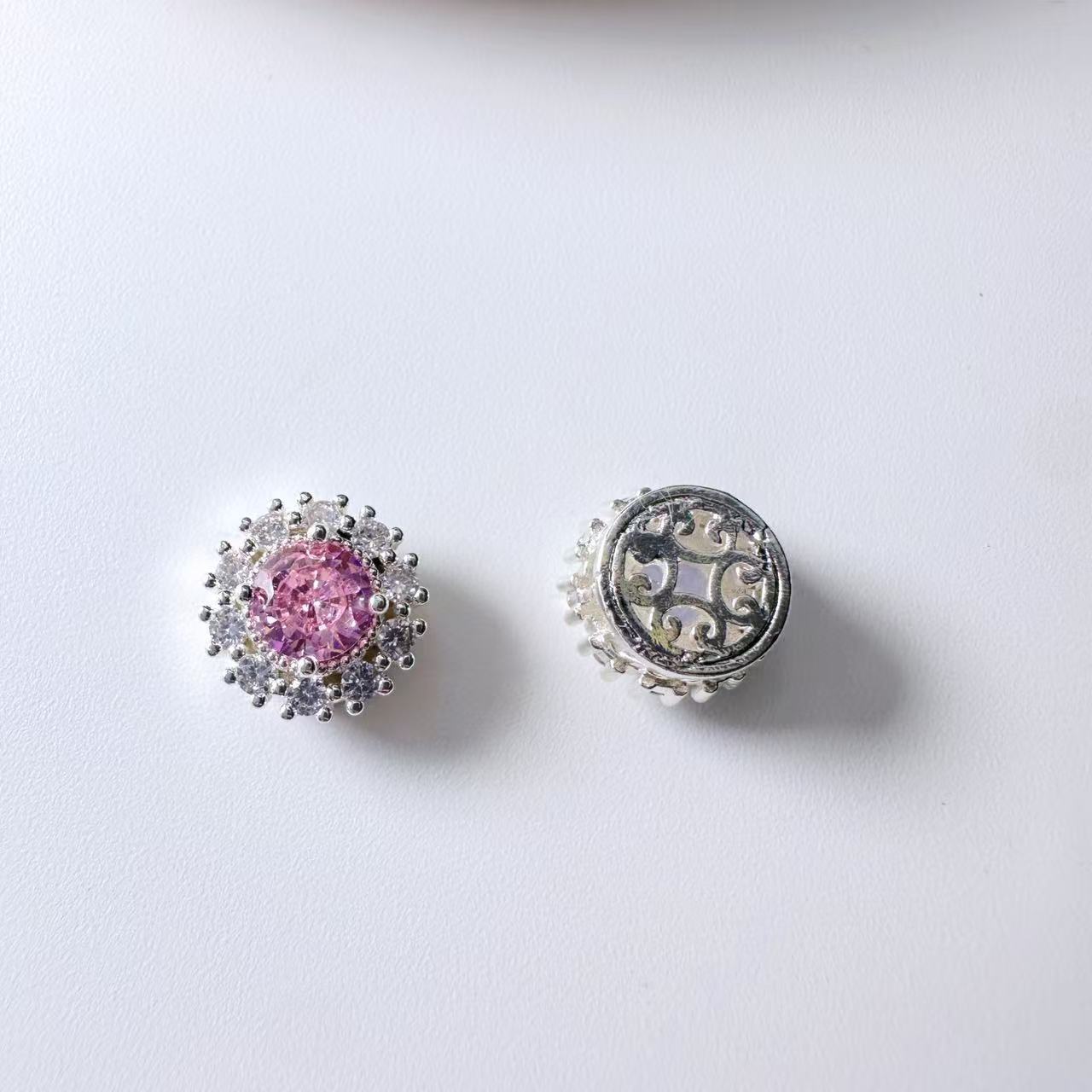 Round Cut CZ Spacer Bead