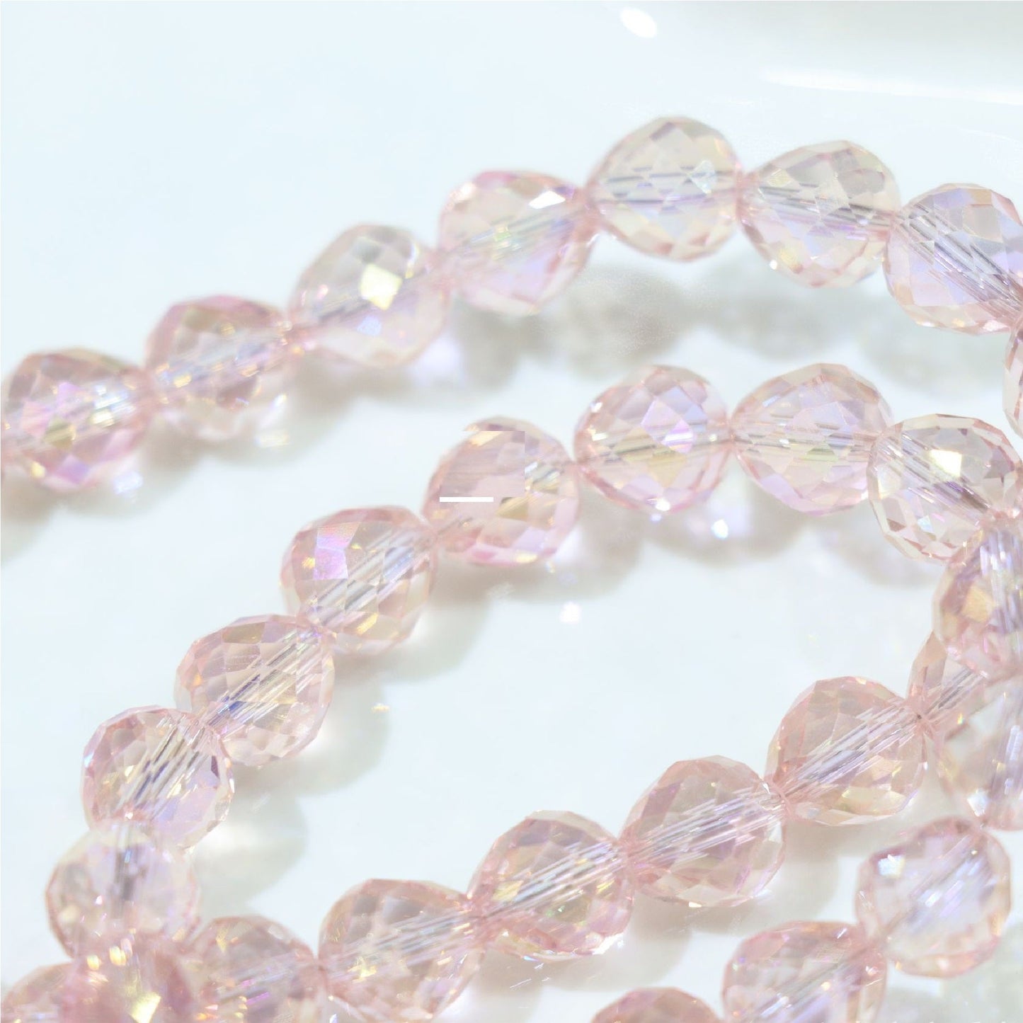 Premium 8/10mm Fat Teardrop Strawberry Crystals Beads