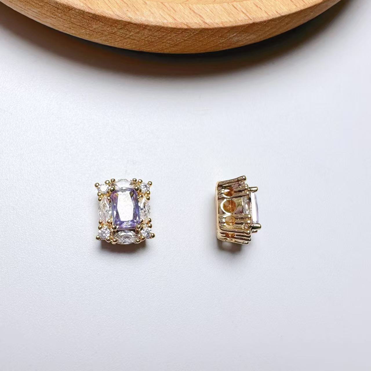 Rectangle Cut CZ Spacer Bead