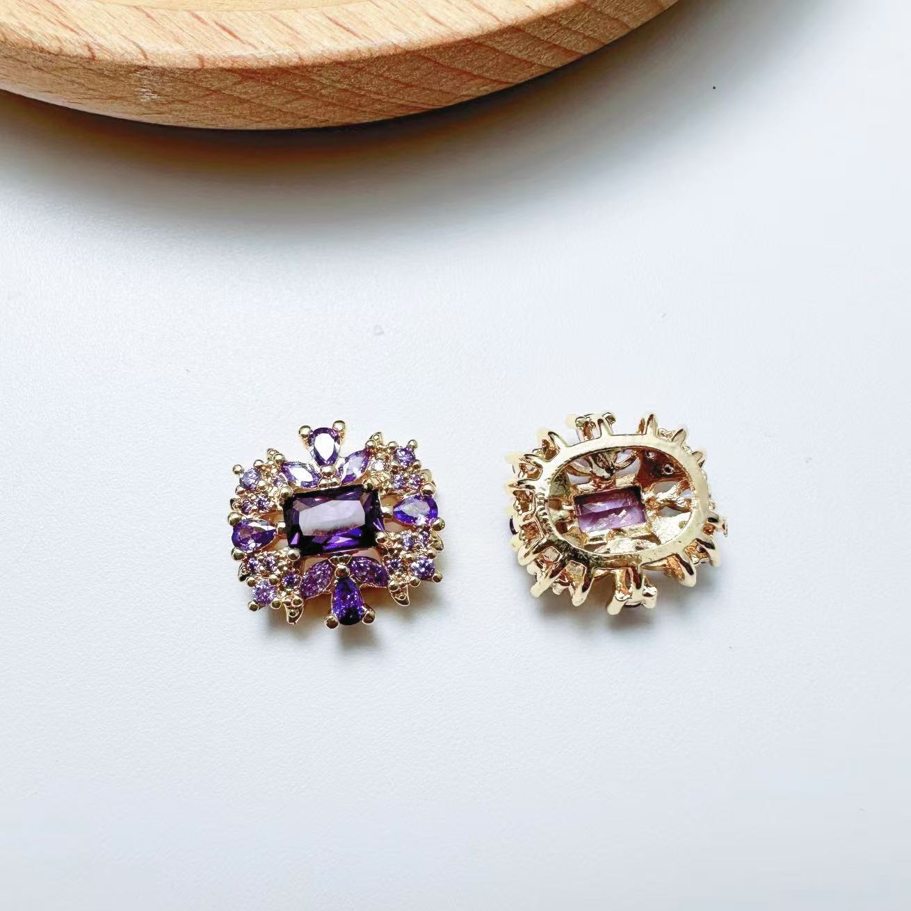 Square CZ Spacer Bead