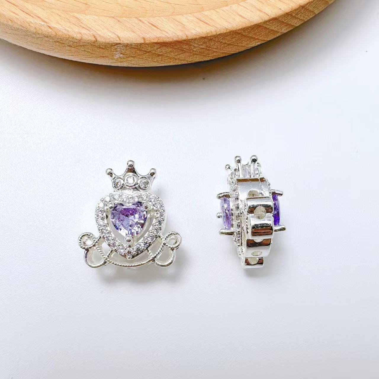 Crown Shape CZ Spacer Bead