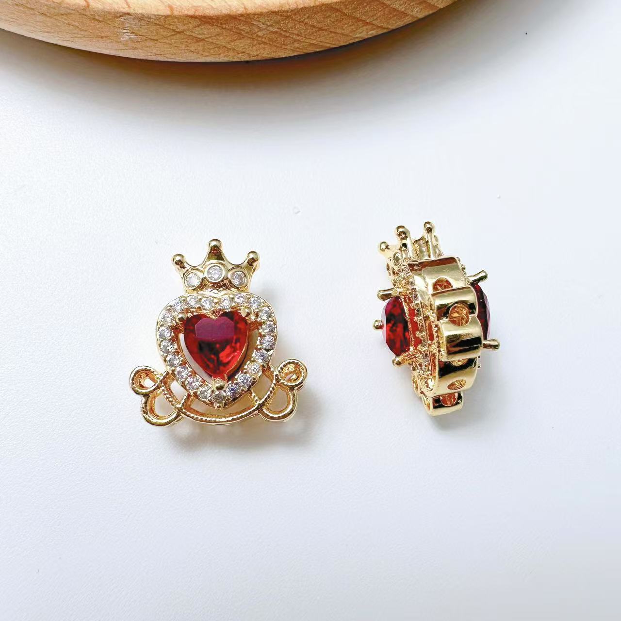 Crown Shape CZ Spacer Bead