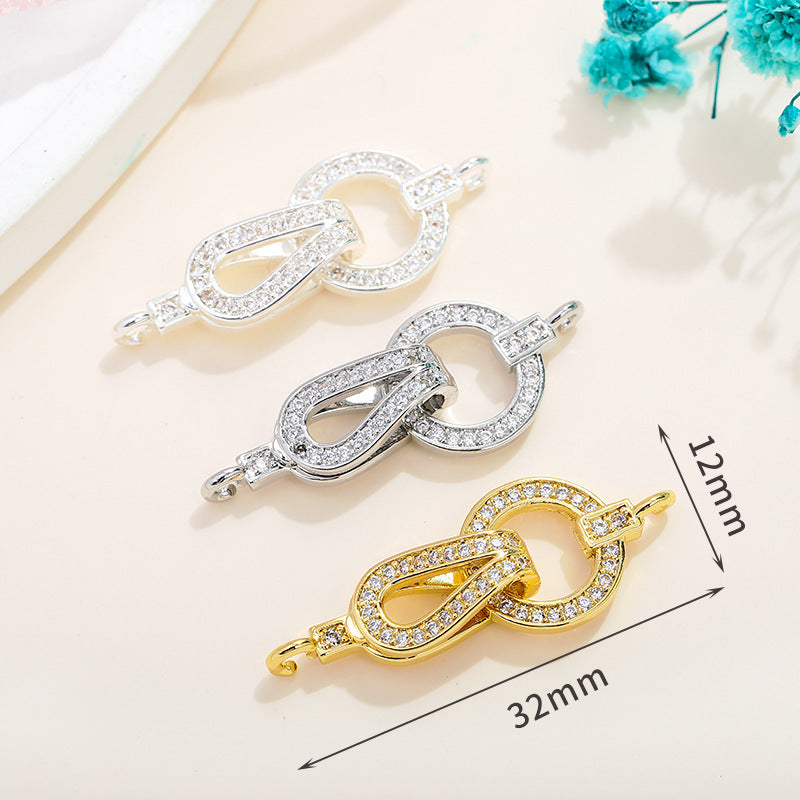 Rhinestone Paved Interlocking Connectors
Clasp Set