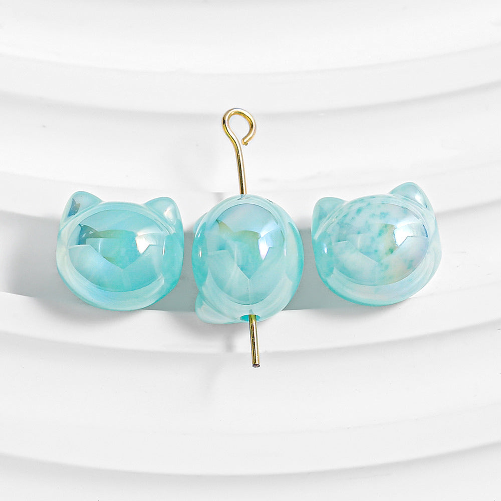 Cat Head Beads - Mabe Mist Fantasia Series