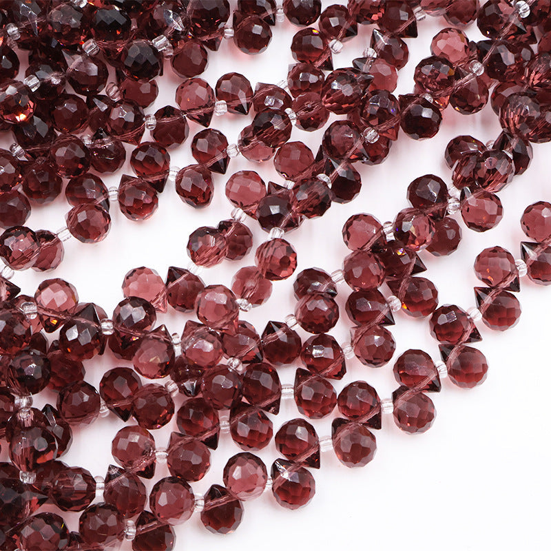 Premium 8MM Teardrop Faceted Beads - Purple Family