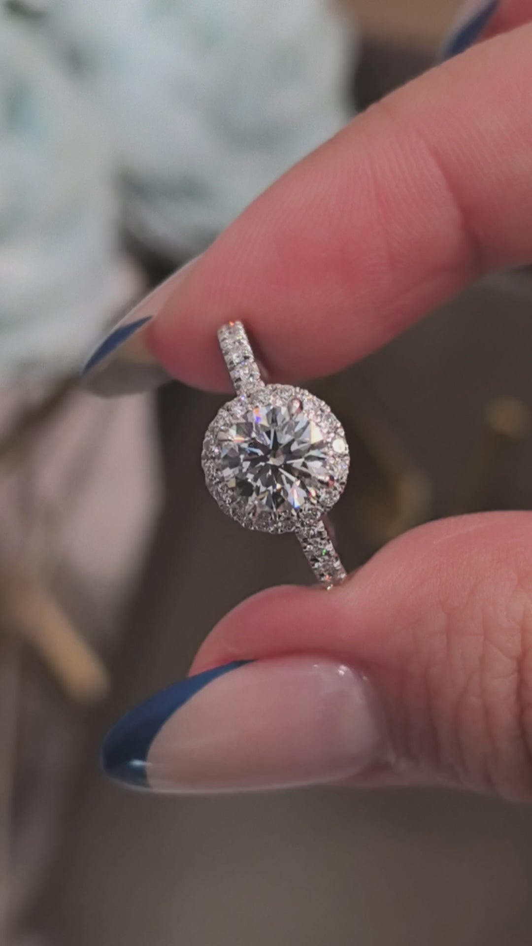 Round Cut Lab Diamond Full Eternity Ring | Double Halo Setting | Luxurious & Ethical