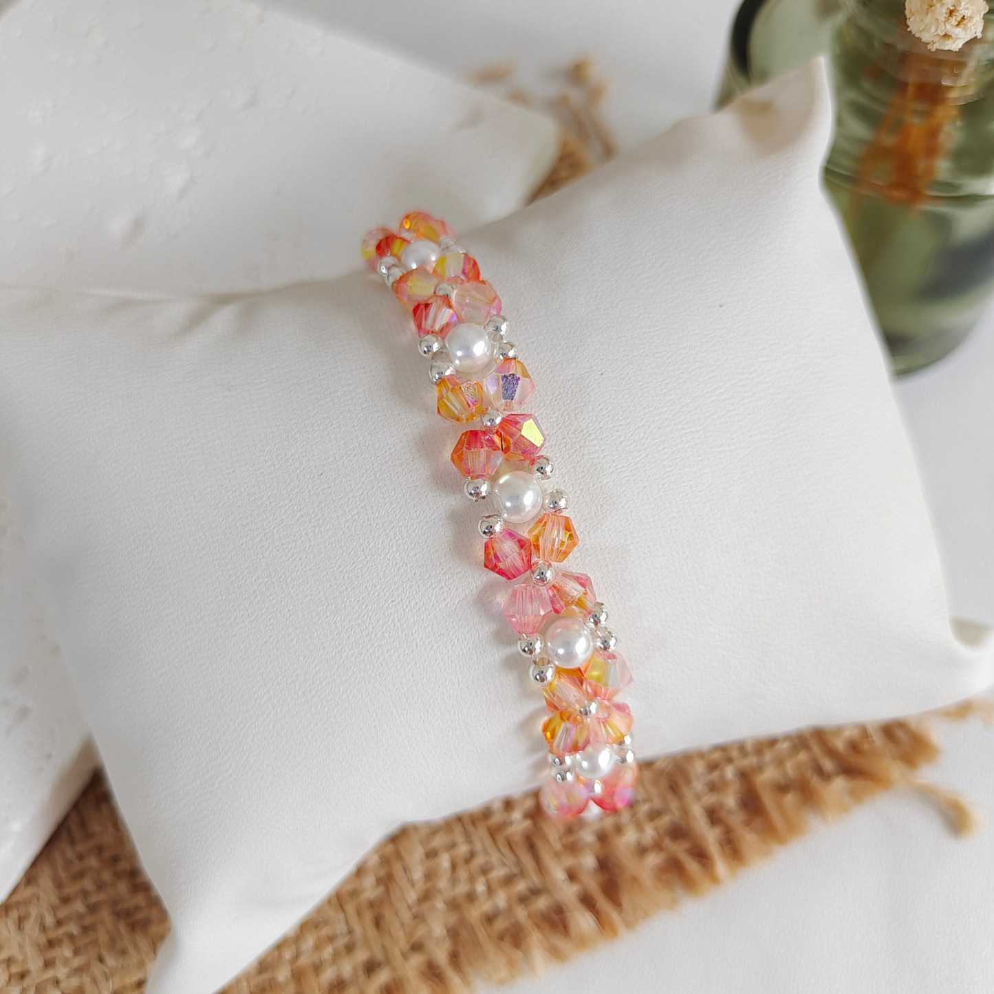 No.45 Candy Colors DIY Bracelet Kit – Crystal & Pearl Beads Handmade Jewelry Set