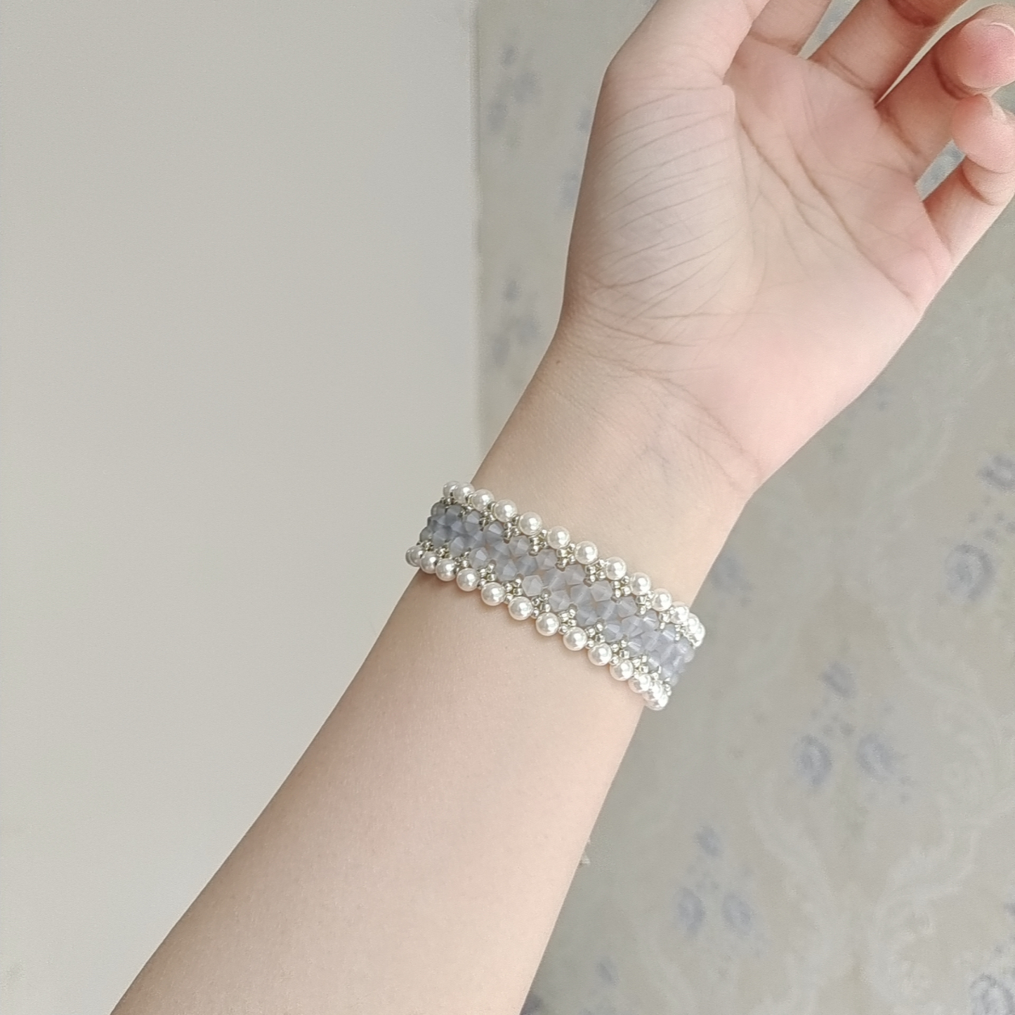 No.37 DIY Beaded Bracelet Kit – Princess Series Design with 4mm Matte Glass Diamond Beads & Seed Beads | Beginner-Friendly Jewelry Craft Gift for Her