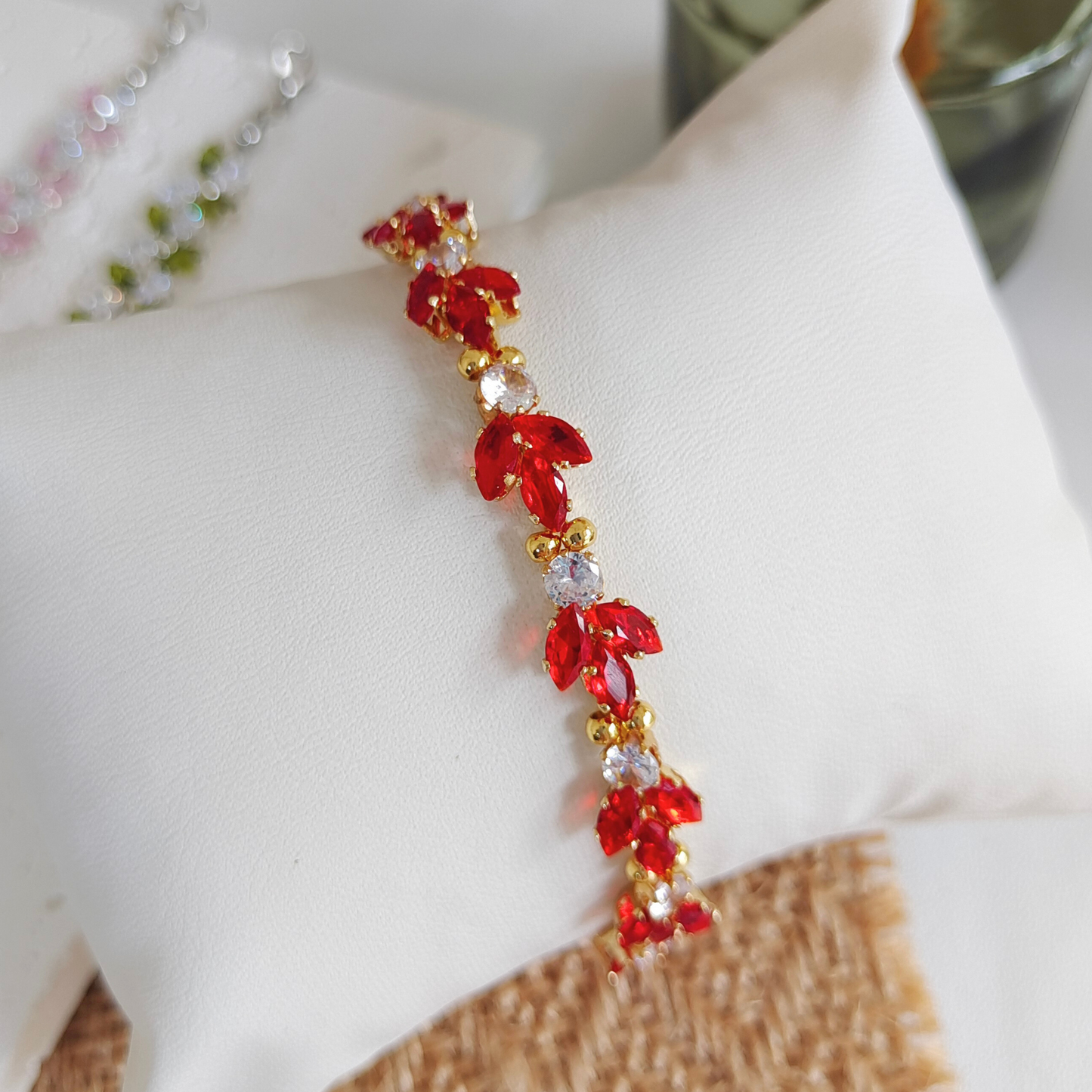 No.27 Goldfish DIY Bracelet Kit – 18K Gold Claw Rhinestones Handmade Jewelry Set