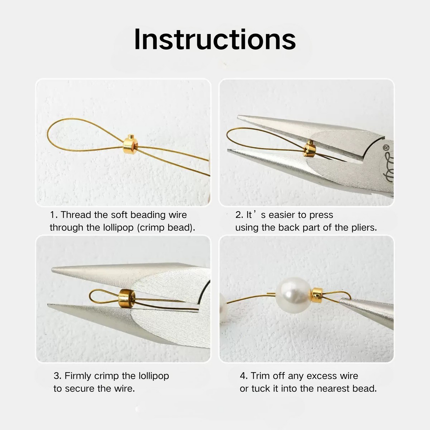 【F01】3mm Electroplated Spacer Beads – Lollipop Stopper Beads for DIY Bracelets & Necklaces | Silver / Steel / 18K / 14K Gold