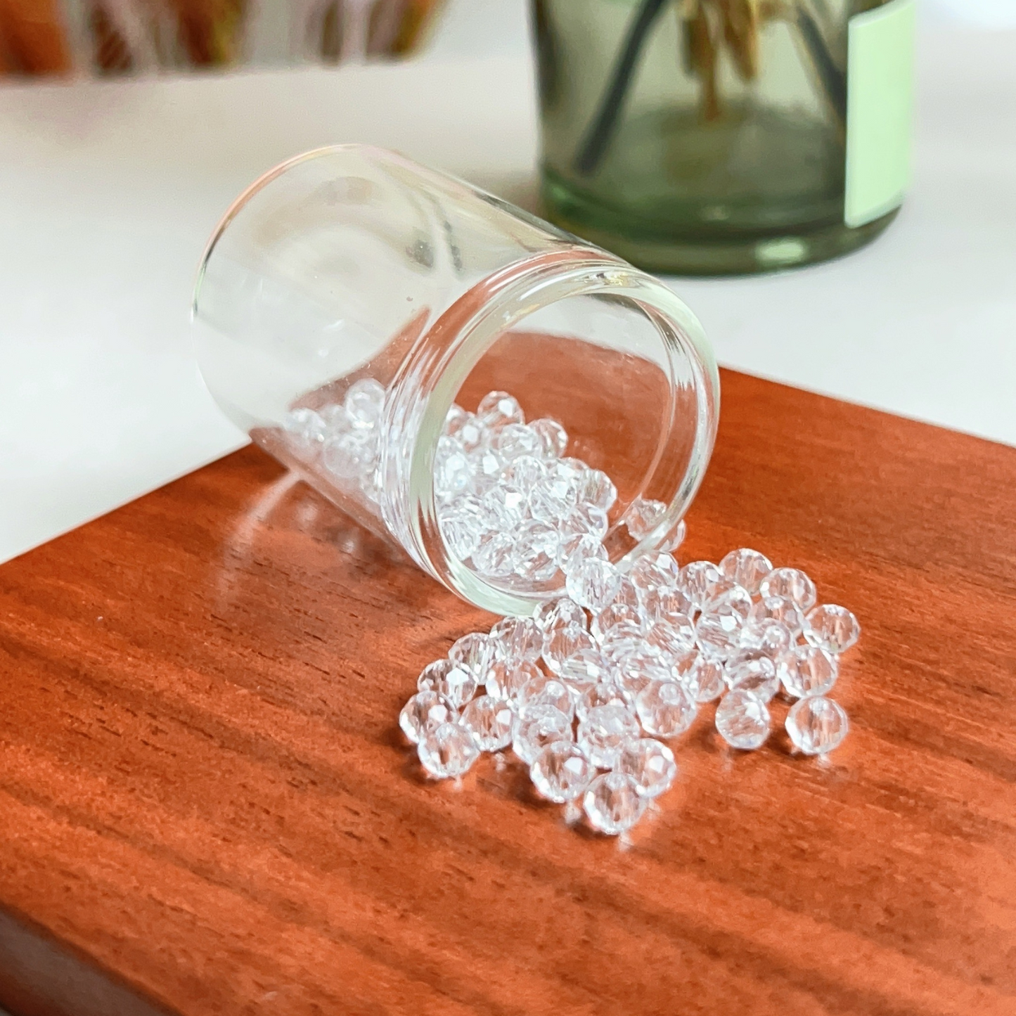 No.18 Handmade Beaded Bracelet – 4mm Faceted Beads, 2mm Seed Beads & Jewelry Tools | Beginner-Friendly Craft Gift for Her
