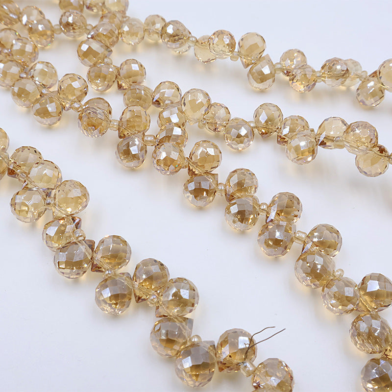 Premium 8MM Teardrop Faceted Beads - Yellow Family