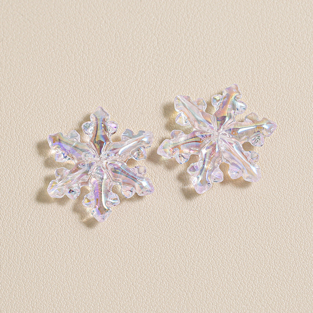 Transparent Snowflake Beads