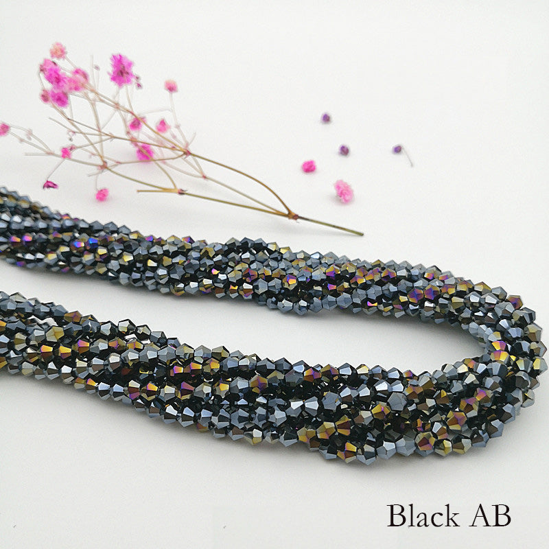 10 Strands 2/3/4mm Bicone Crystal Beads
