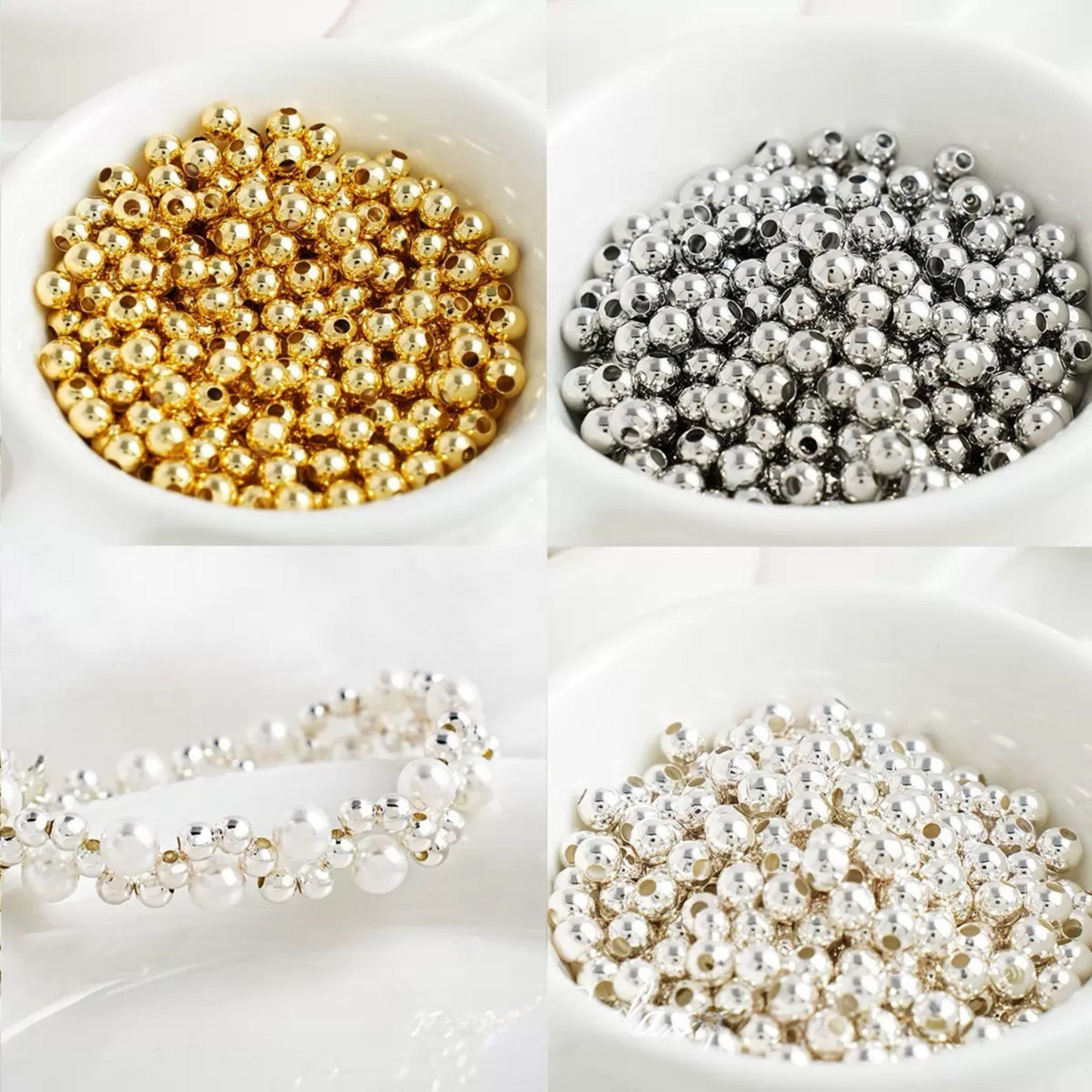 【S01】Seed Beads 2-4mm | 100pcs Round DIY Beading Supplies for Bracelet/Necklace Making