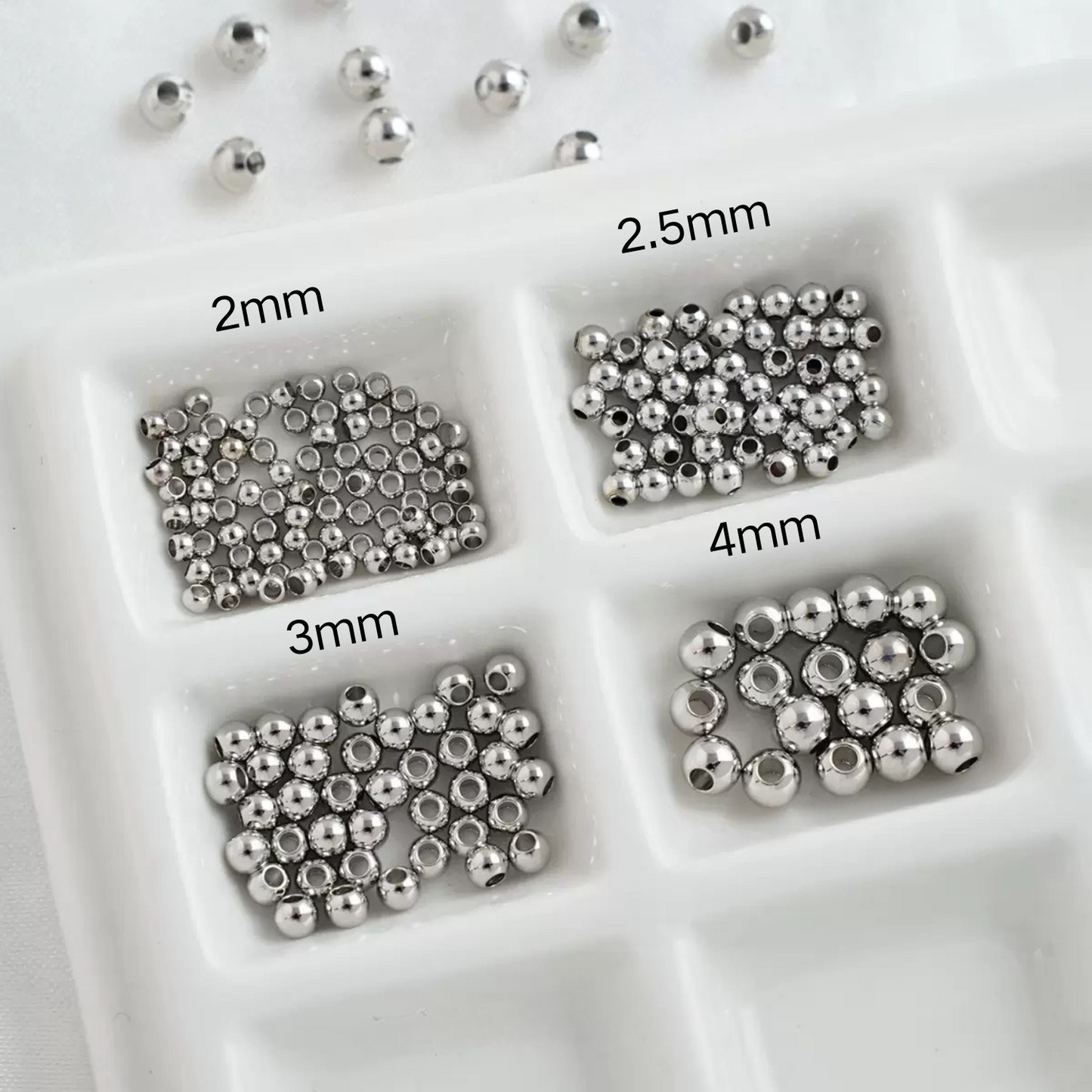 【S01】Seed Beads 2-4mm | 100pcs Round DIY Beading Supplies for Bracelet/Necklace Making