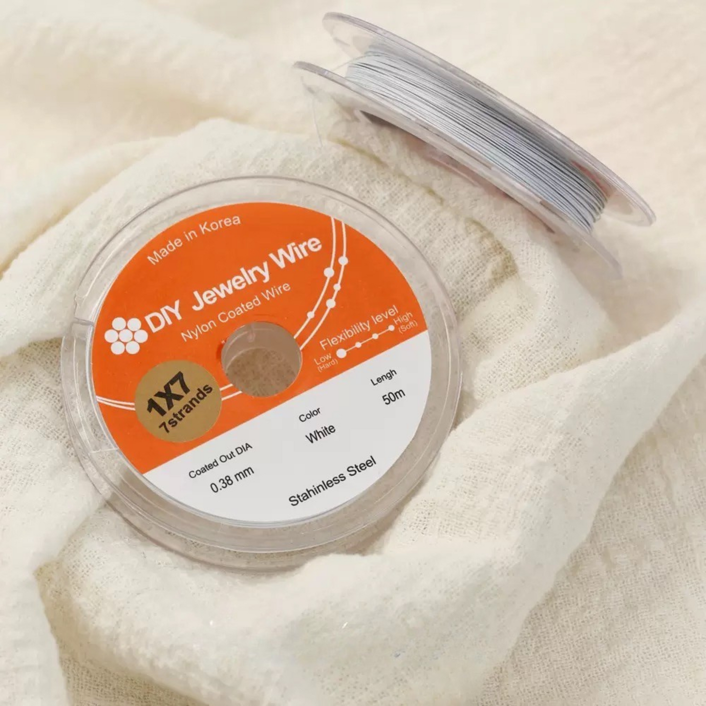 【T01】DIY Beading Wire – Soft Brass Thread 0.3–0.38mm for Jewelry Making