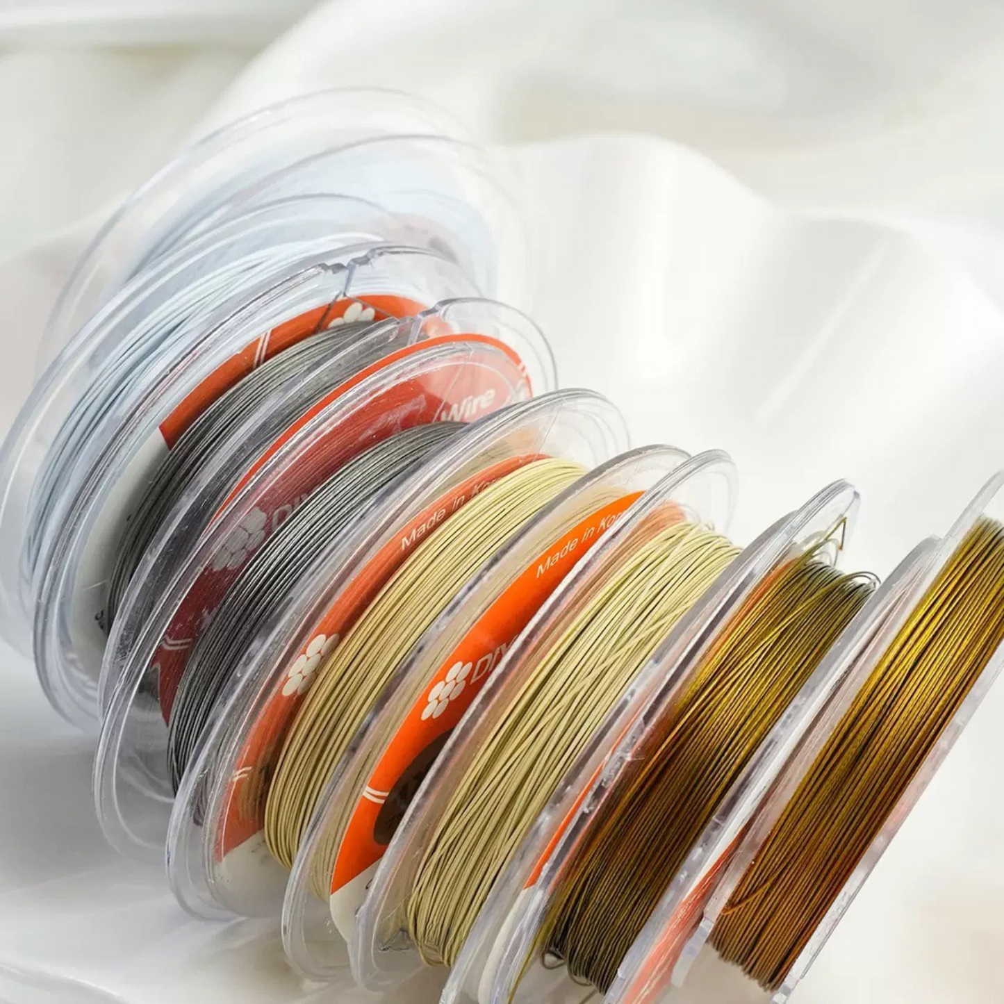 【T01】DIY Beading Wire – Soft Brass Thread 0.3–0.38mm for Jewelry Making